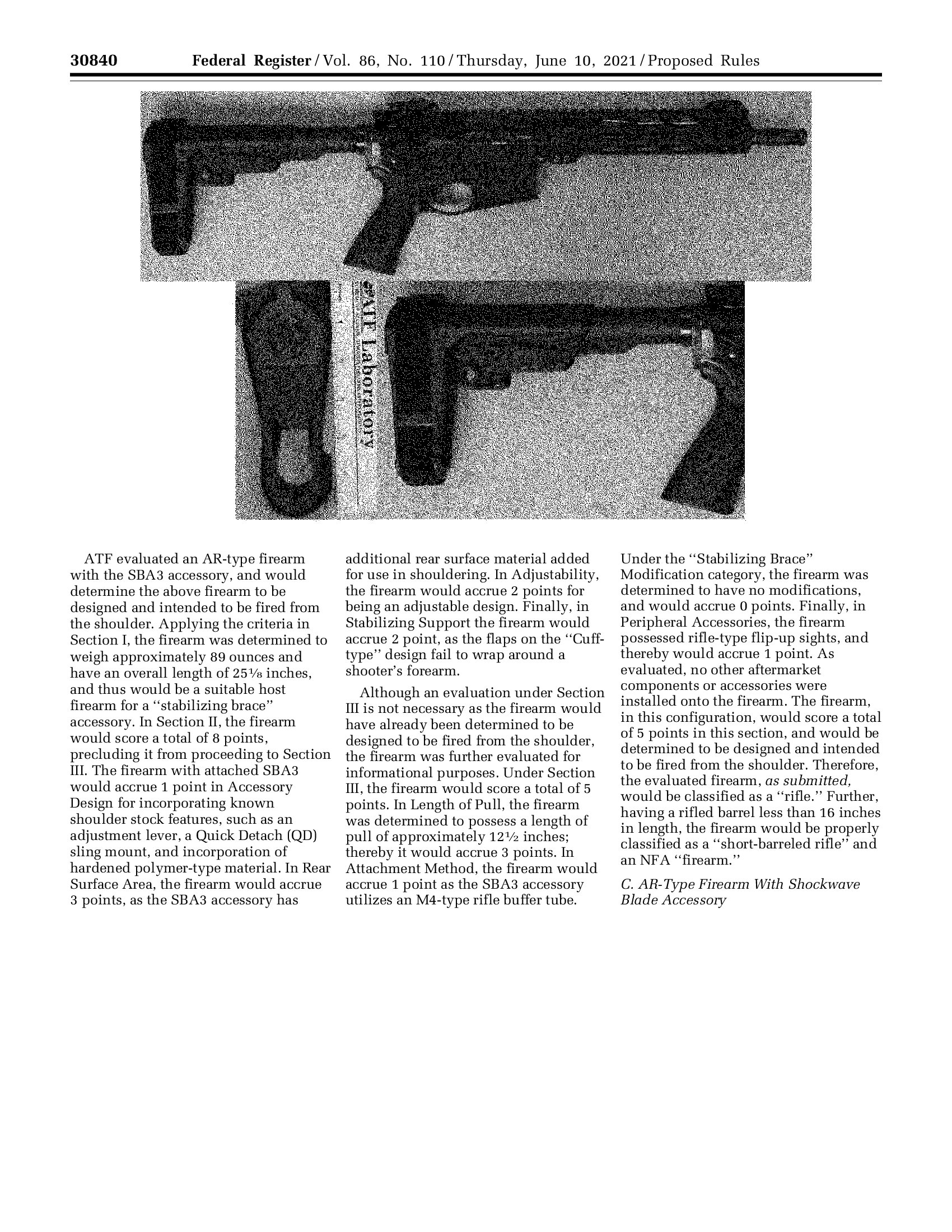 Incorporates shoulder stock design feature(s) - Example Image