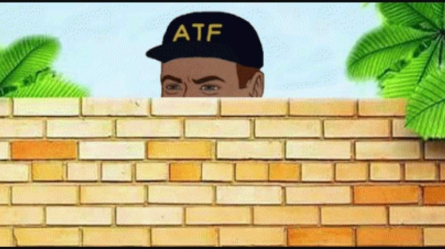 Meme: ATF agent peaking over wall