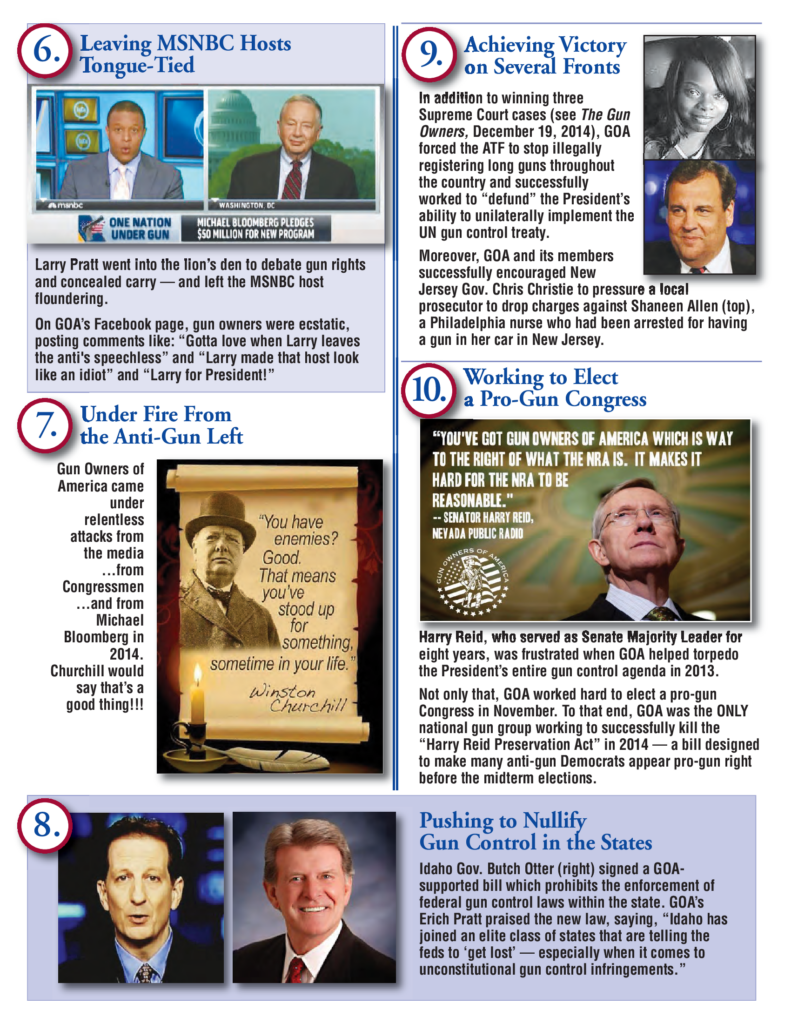 Screenshot of page 2 of GOA's 2014 "Top Ten"