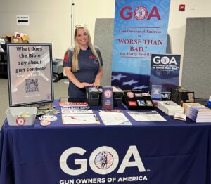 Jennifer Lewis, Event Coordinator signs up new GOA members at a church event in Virginia.