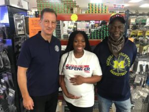 Rick Ector with GOA's Erich Pratt and Antonia Okafor