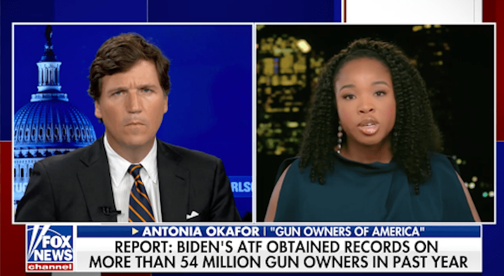 Antonia Okafor and Tucker Carlson