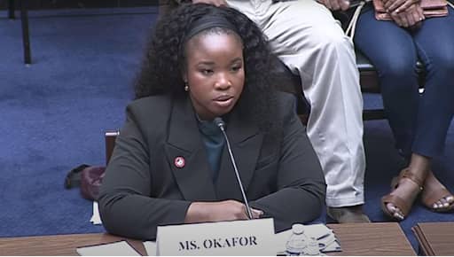 Antonia Okafor Cover Testifying before Congress